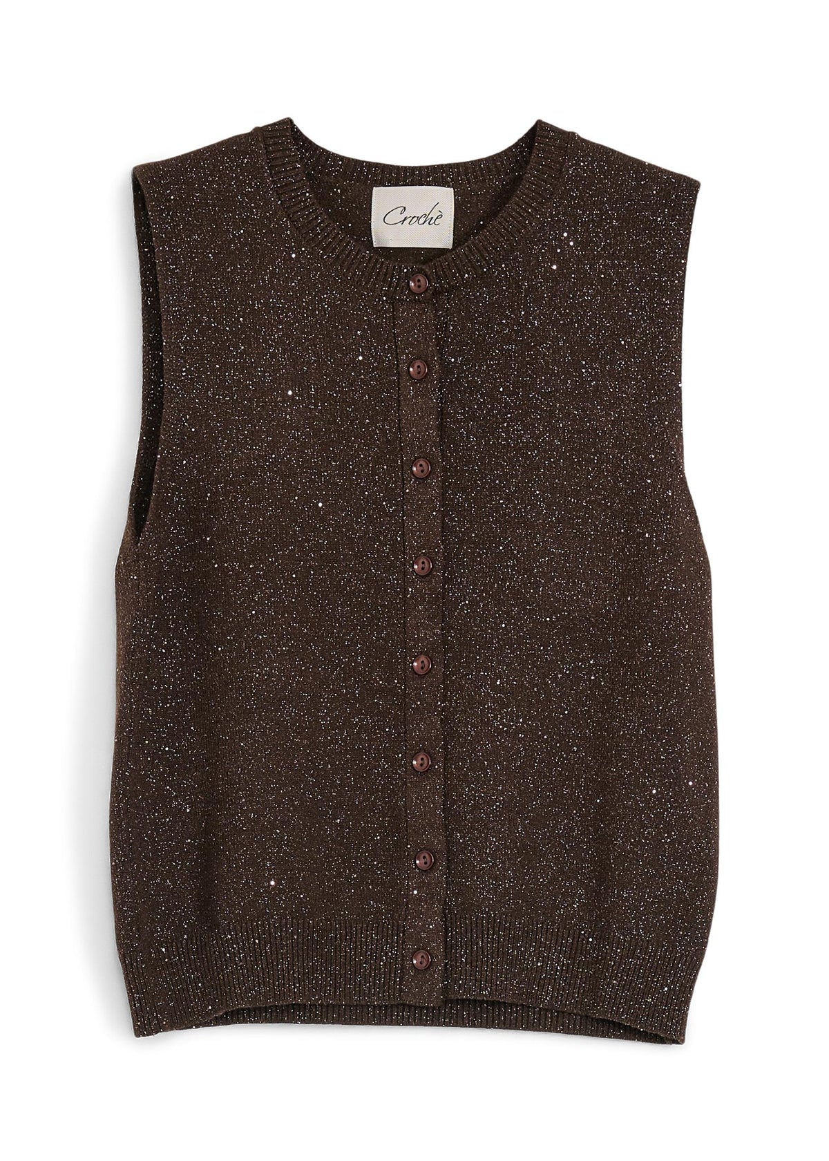GILET IN MAGLIA  LUREX CROCHÈ