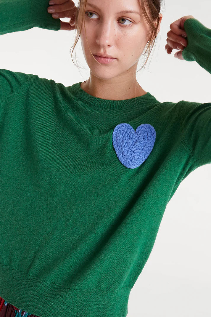 MAGLIA VERDE CUORE AZZURRO COMPANIA FANTASTICA