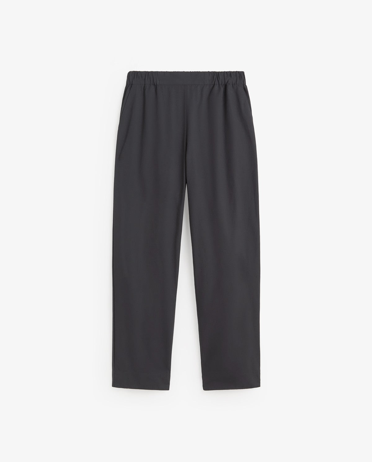 PANTALONI DRITTI IN POPELINE BLU YERSE