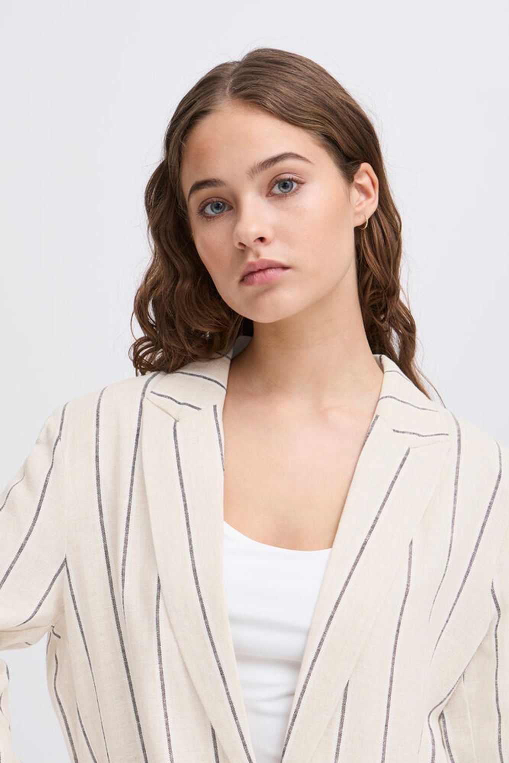 BLAZER MISTO LINO ÉCRU IHLINNO BL ICHI