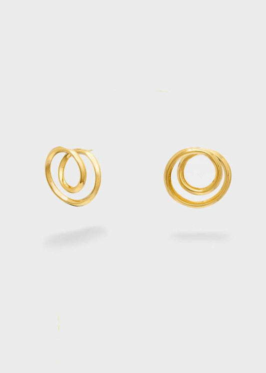 ORECCHINI  DOPPIO INTRECCIO PLA. ORO 18K NALÍ