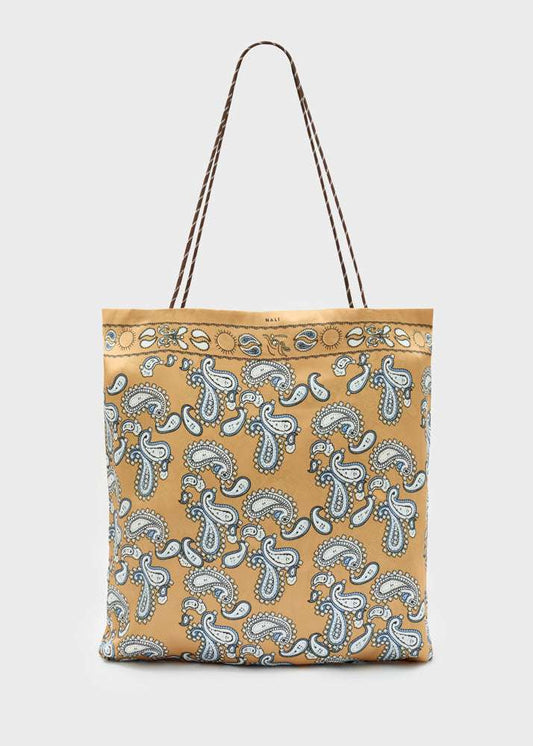 BORSA PEONY BANDANA STAMPA PAISLEY OCRA NALÌ