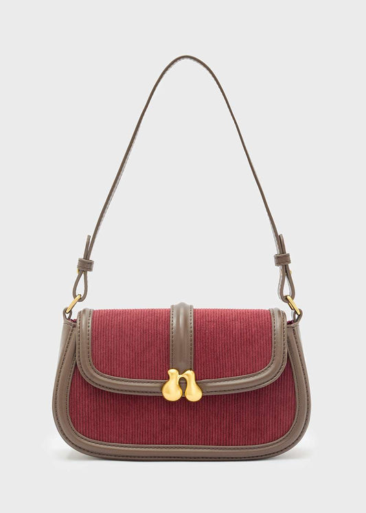 BORSA BOBBY A SPALLA VELLUTO BORDEAUX NALÌ