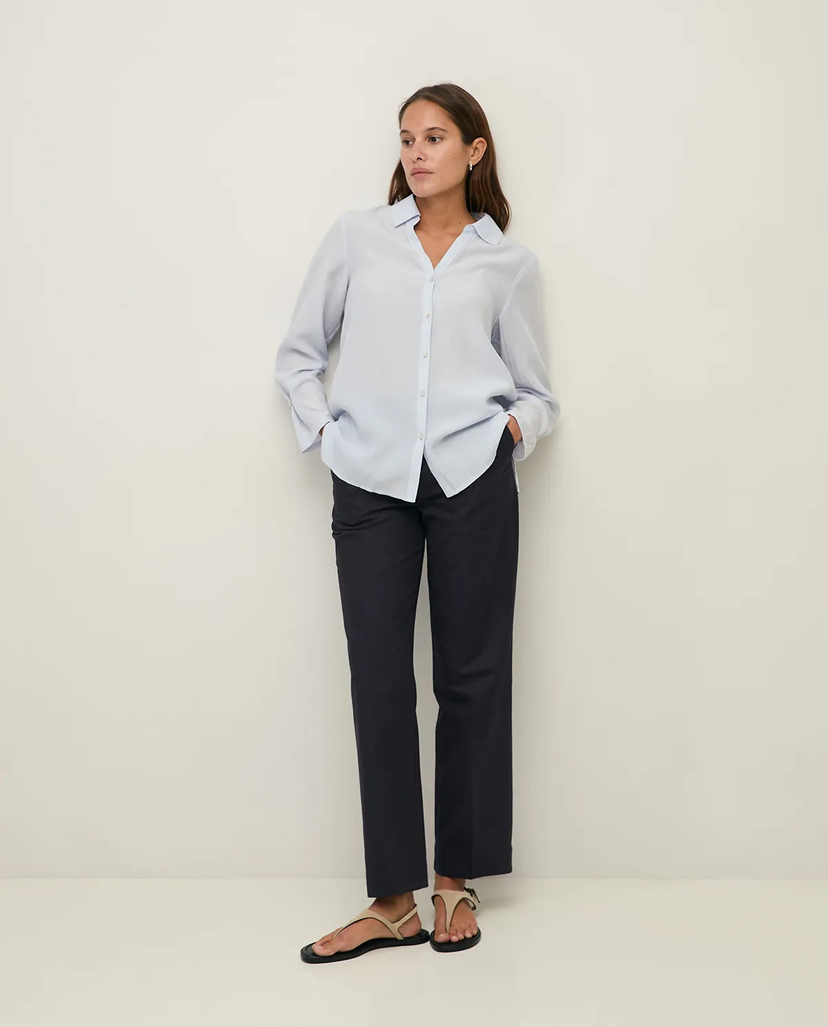 CAMICIA MISTO LINO E TENCEL BIANCA YERSE