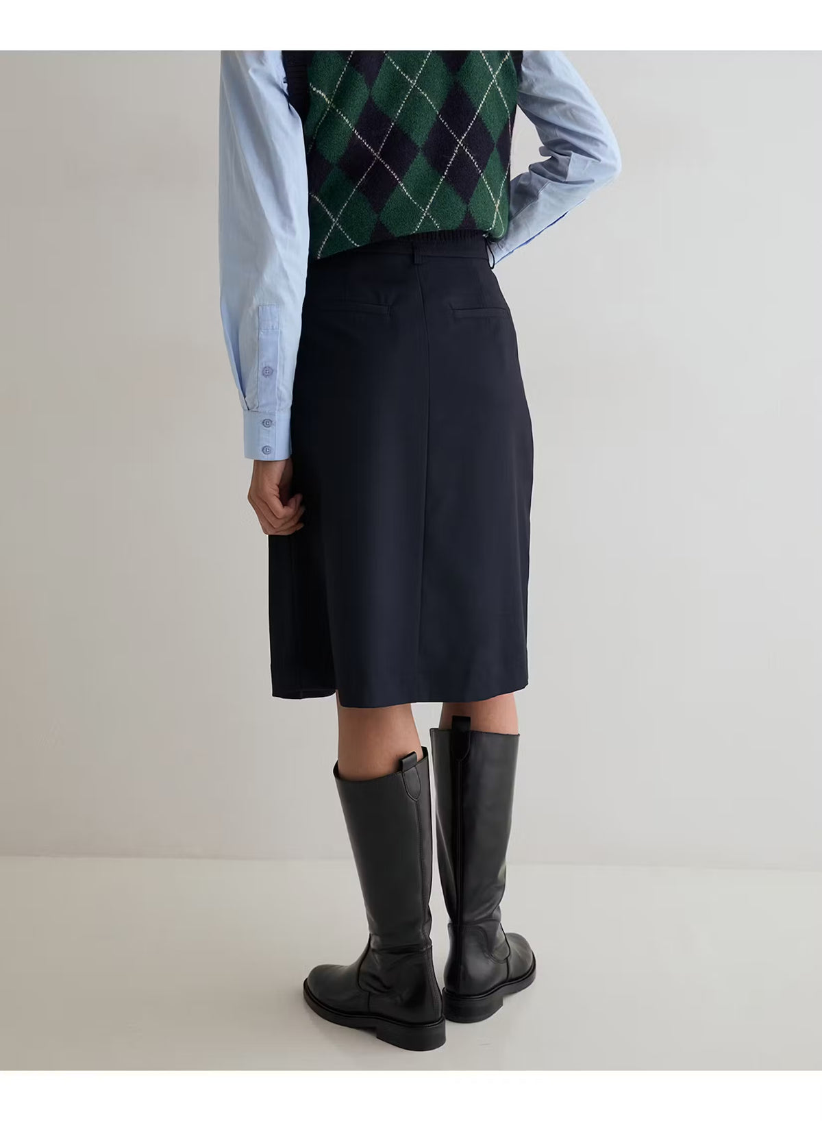 GONNA MIDI PIEGA DAVANTI NAVY 45817-55 YERSE