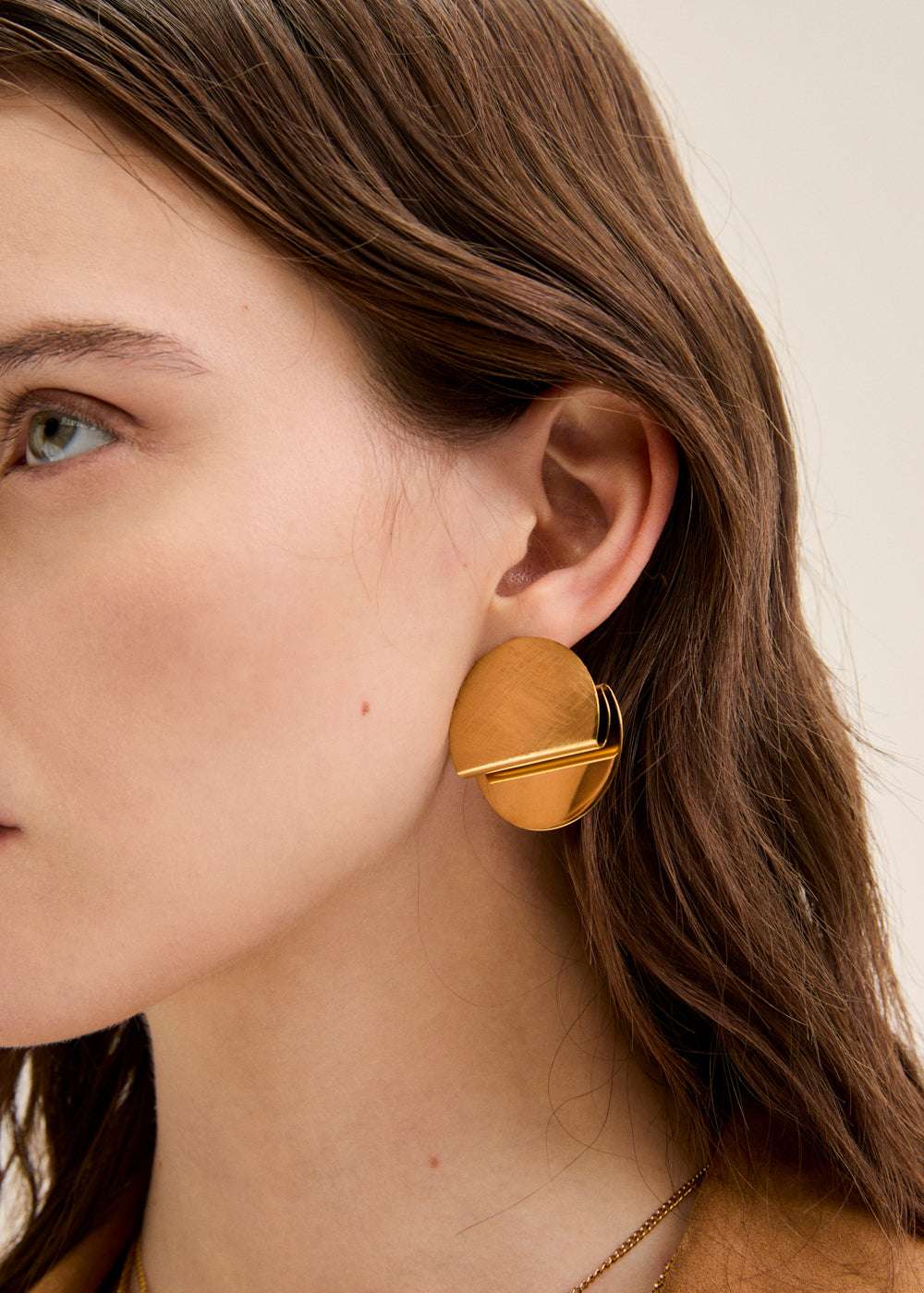 ORECCHINI MOON BRUSHED ACC.INO. PLA. ORO18 NALÍ