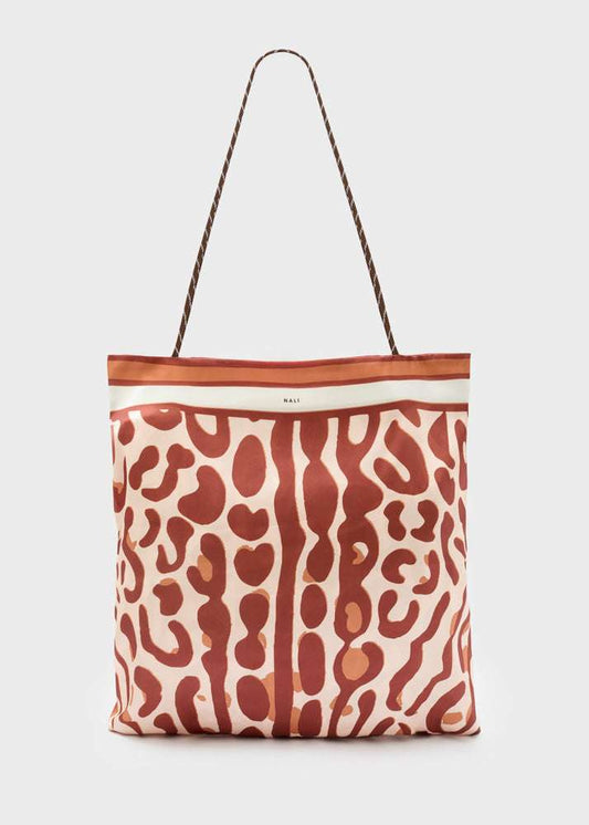 BORSA LEO BANDANA STAMPA MACULATA MARRONE NALÌ