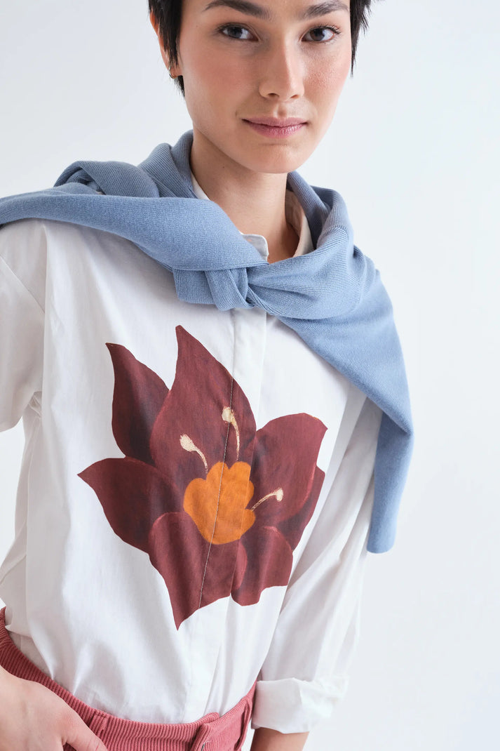 CAMICIA 100% COTONE CON STAMPA FLOR RIVERA 63C/11046 COMPANIA FANTASTICA