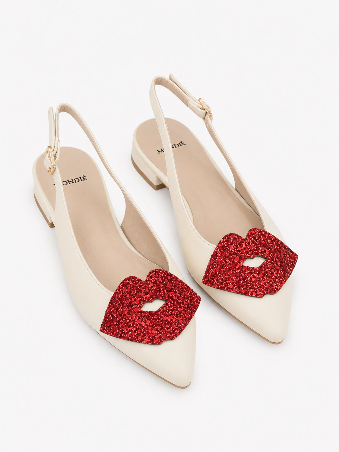 SLINGBACK BRITT BOCCA GLITTER ROSSA MONDIÈ