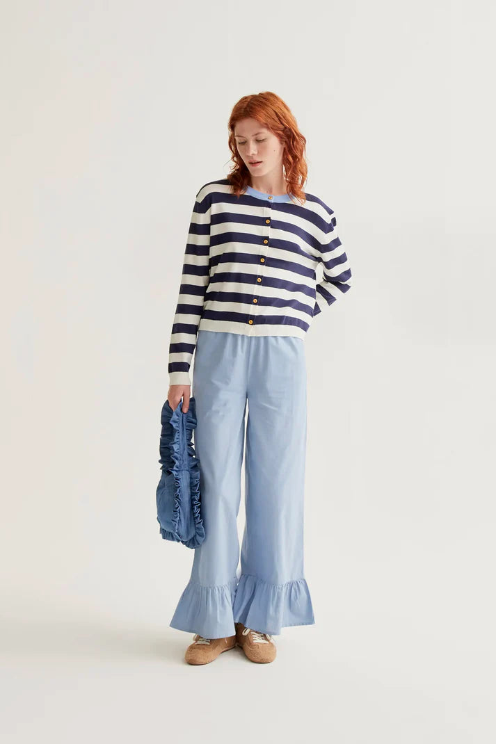 CARDIGAN RIGHE BIANCO BLU COMPANIA FANTASTICA