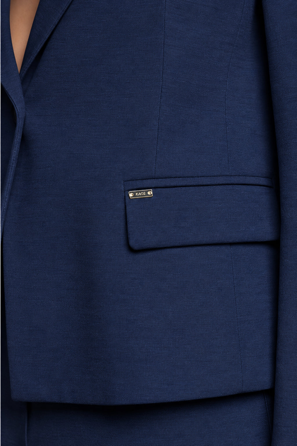 BLAZER MONOPETTO IN PUNTO MILANO BLU KAOS JEANS