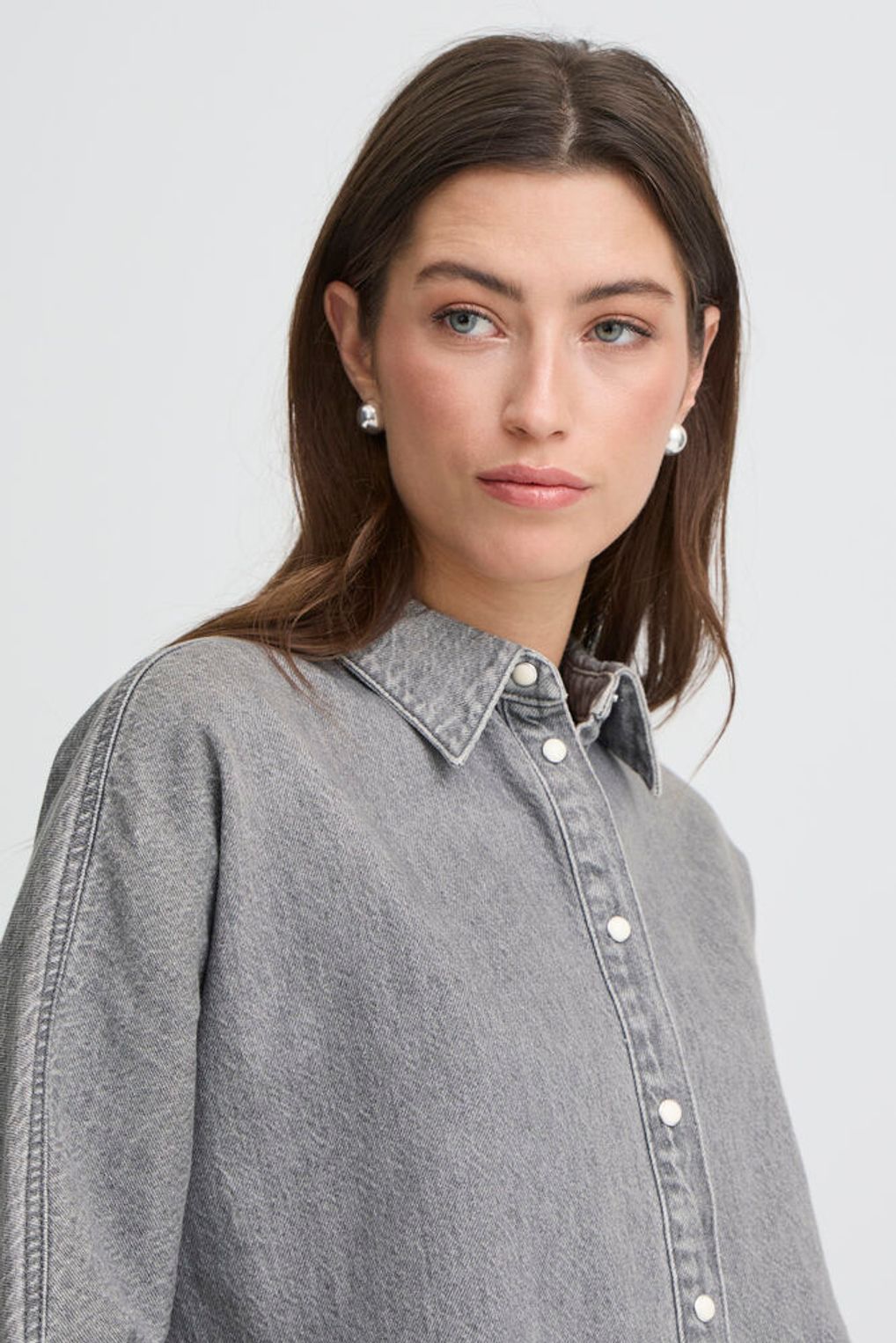 CAMICIA DENIM GRIGIO BYKIMU SHIRT B.YOUNG