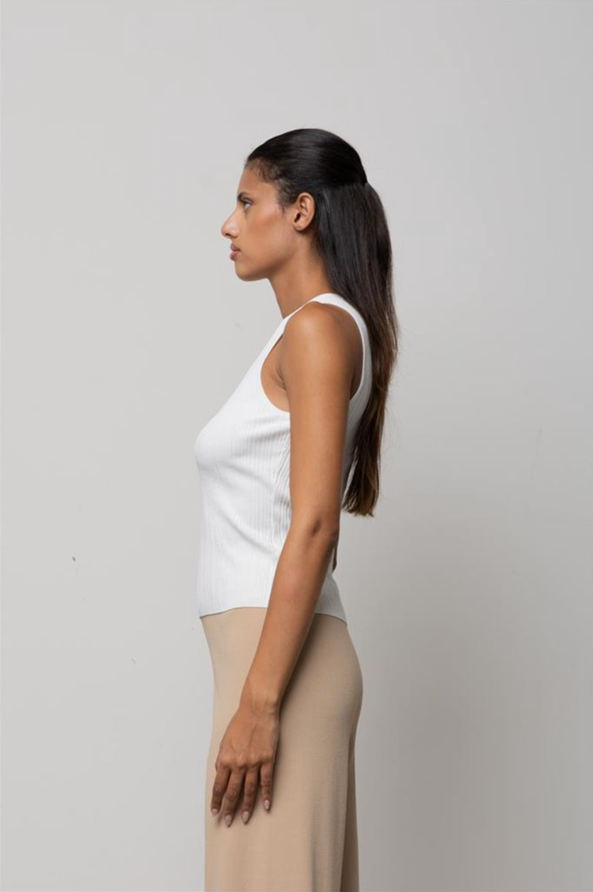 TOP CANOTTA ACCESSORIO ORO PANNA KAOS