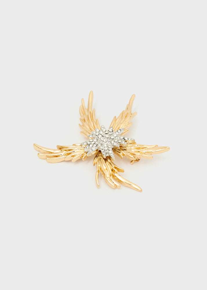 SPILLA FIORE CON PIETRE ORO NALÍ