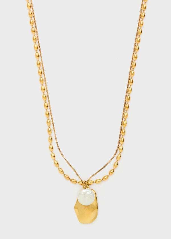 COLLANA DOPPIA CATENA CON CHARMS ORO NALÍ