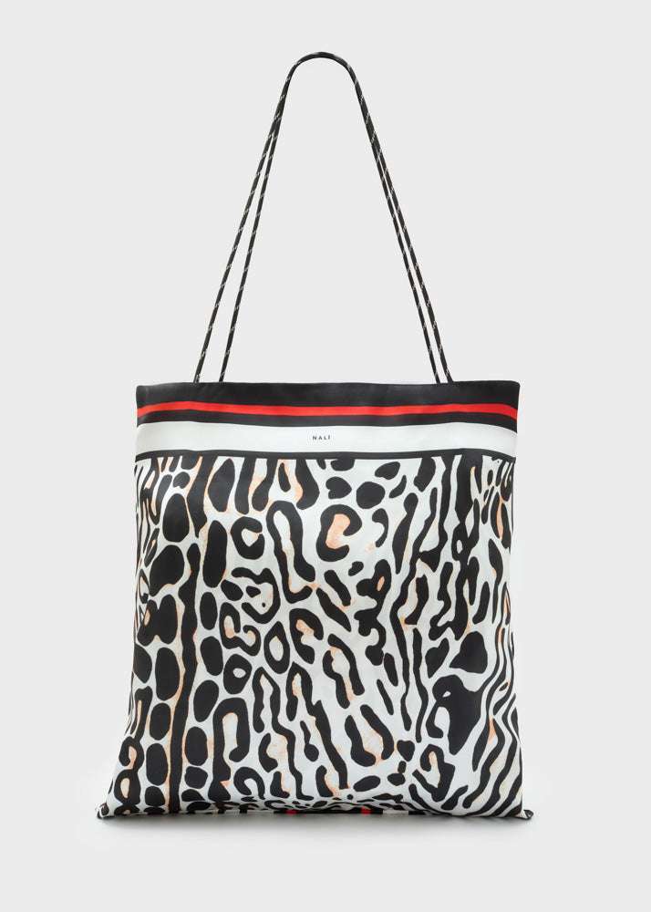 BORSA AMY BANDANA STAMPA LEOPARDATA NERO NALÌ