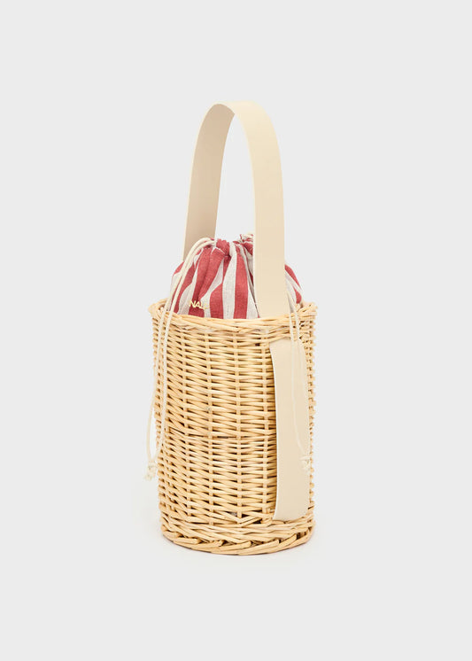 BORSA AMALFI  SECCHIELLO IN PAGLIA BEIGE NALÌ
