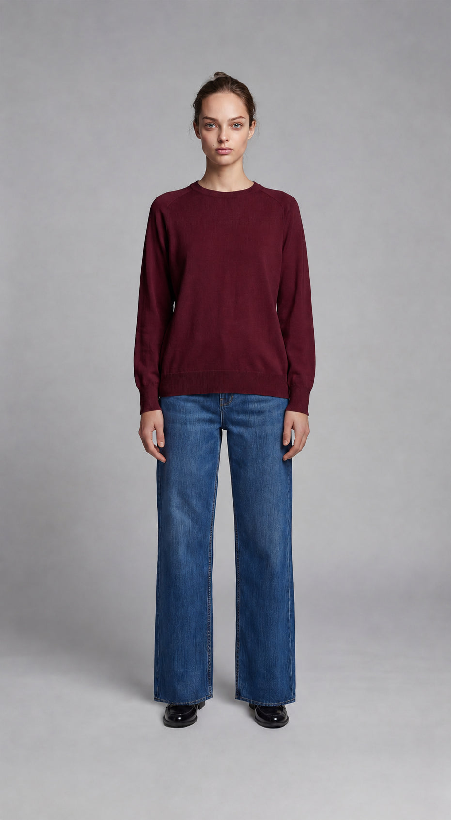 PARICOLLO COTONE CASHMERE BORDEAUX CROCHÈ