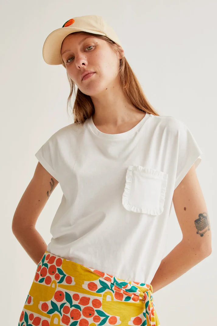 T-SHIRT BIANCA CASUAL CON TASCHINO COMPANIA FANTASTICA