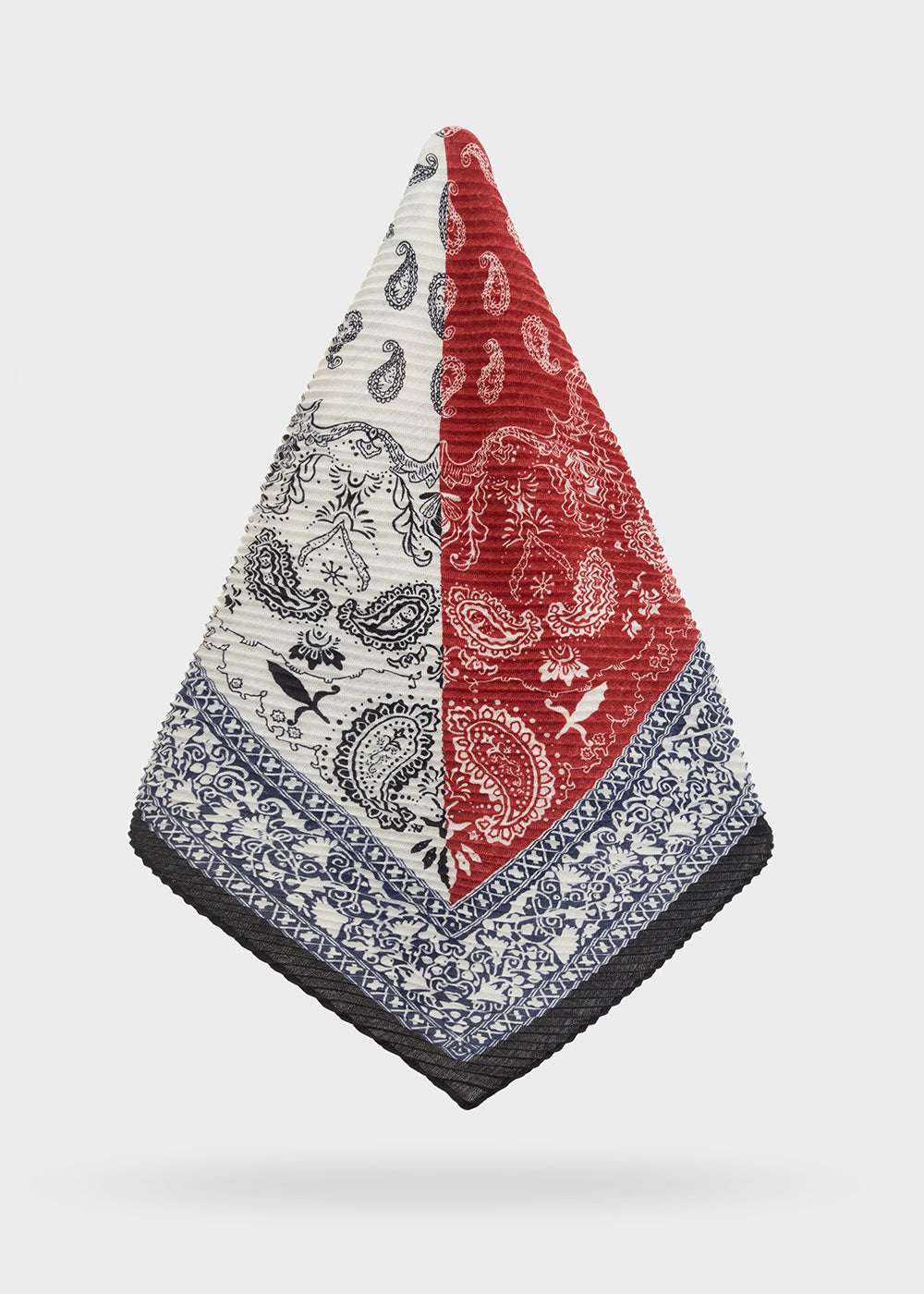 FOULARD BANDANA AMPIO PLISSE ROSSO NALÍ