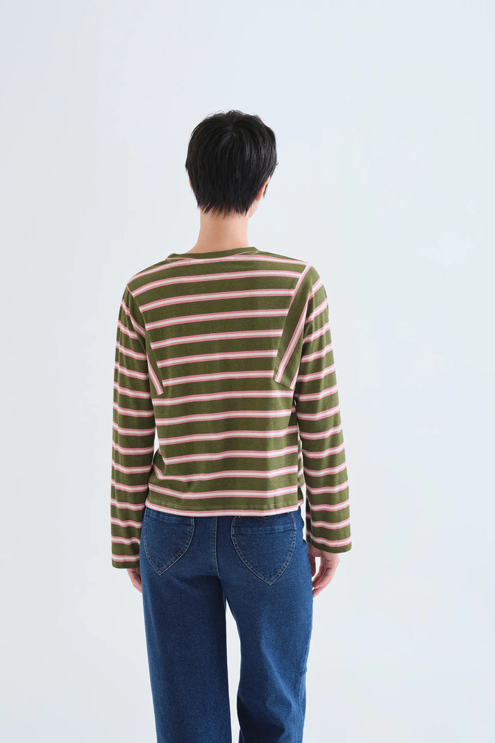 T-SHIRT 100% COTONE CON STAMPA A RIGHE ABERDEEN 63C/42006 COMPANIA FANTASTICA